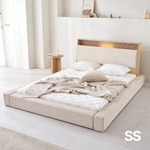 아씨방가구 제로업 LED수납헤드 저상형 가죽 슈퍼싱글 침대 SS 독립