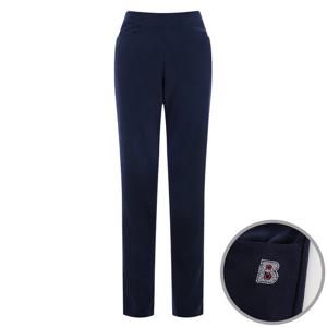 샵앤) 여성 허리밴딩 편안한 스판 간절기 일자 B자수 슬랙스 팬츠 ACE-WPT-20401-네이비