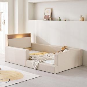 아씨방가구 제로업 LED수납헤드 저상형 어린이 데이베드 침대 SS 본넬