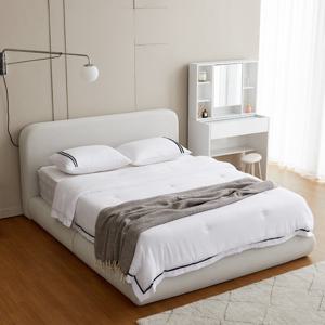 베스트리빙 호텔식 아쿠아텍스 무드 패브릭 침대 K 킹 침대 매트리스 포함