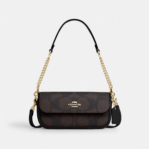 COACH 헤일리 플랩백 시그니처 캔버스 CAN70-IMXAQ 퍼플 너트/플란넬