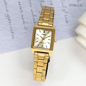 카시오 LTP-V007G-9E 빈티지 심플 스퀘어 데일리 여자 메탈 시계