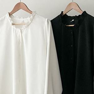 꽃프릴브이블라우스 411T181S 빅사이즈 여성 502