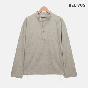 빌리버스 남자 헨리넥 피그먼트 긴팔 티셔츠 BIT220