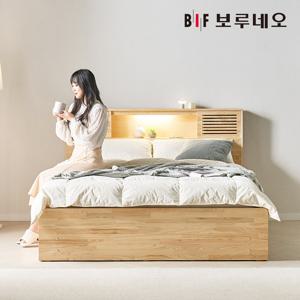 [착불] 보루네오 포레 4서랍 편백나무침대 원목 수납헤드 킹 프레임