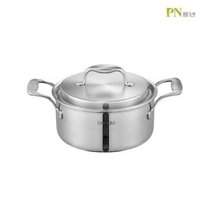 PN풍년 파비움 5PLY 깊은 양수냄비 24cm 양수냄비 통5중스테인리스 클래식디자인 반영구적 스폿웰딩방식 인