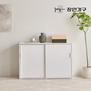 장인가구 마운트 다용도 높은 슬라이딩 수납장 1200