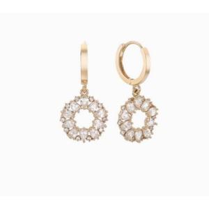 [로이드] 주문제작 샤이닝 스톤 원형 14k 골드 귀걸이 LOSJ2054G