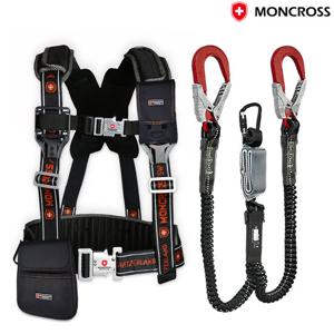 몽크로스 MC-PBF106-Y 프리미엄 상체식 안전벨트 더블죔줄 추락방지안전대