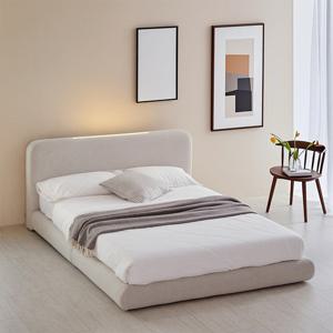 베스트리빙 호텔식 아쿠아텍스 무드 LED 패브릭 침대 Q 퀸 침대 매트리스 포함