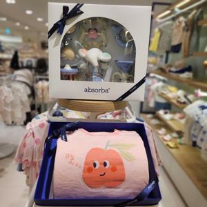 [압소바] (뱀띠,백일,돌선물)후루반소바디슈트+티노딸랑이세트(A2310684+AXA367P1)