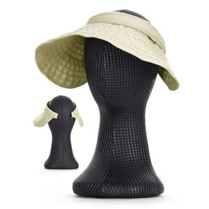 샵앤) 여성 국산 오픈형 무지접이 와이어 챙 썬캡 모자 KM-WH-0818-베이지