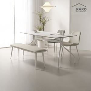 라로퍼니처 엘레나 1800 양면 포세린 세라믹 6인 식탁 세트 (의자2+벤치1)