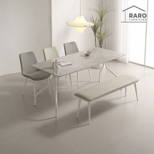 라로퍼니처 엘레나 1800 양면 포세린 세라믹 6인 식탁 세트 (의자3+벤치1)