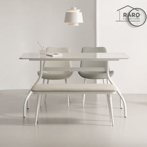 라로퍼니처 엘레나 1400 양면 포세린 세라믹 4인 식탁 세트 (의자2+벤치1)