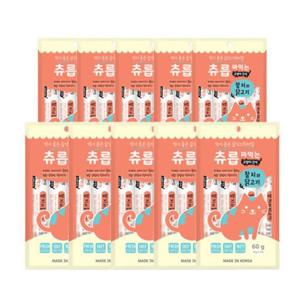 (고양이)츄릅 짜먹는 참치와닭고기 60g 100개 묶음할인 고양이참치닭고기 애묘간식 참치닭고기간식 참