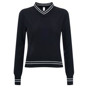 샵앤) 여성 V넥 SS프리미엄 메쉬 사이드 지퍼 긴팔 골프 티셔츠 LB-WSH-20521-블랙