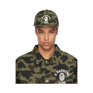 BAPE 볼캡 그린 고어텍스 윈드스토퍼 퍼스트 카모 패널 볼캡 251546M139002