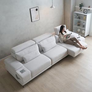 [쿠션증정 이벤트] 알토 전동 4인 리클라이너 슬라이딩 확장형 모션소파 (최대 1000mm 확장 8단계 헤드레스트 좌우틸팅 고급형 리모컨 쇼파침대 바닥공간 청소기 사용가능)