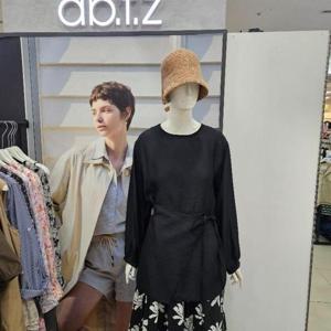 Ab.f.z DP01 랩스타일라운드블라우스 AFZ1QB31