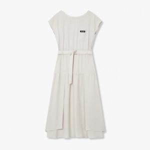 보브  (7155237005) 배색 플레어 슬리브리스 원피스