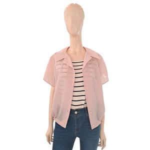 [숲]스트라이프 크랍 자수 셔츠 SB5SS3G