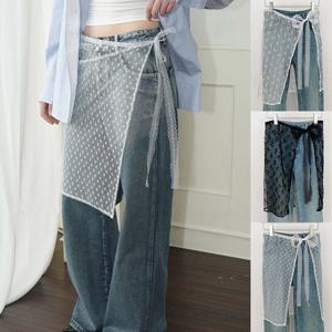 여자 시스루 레이어드 스커트 URK-453