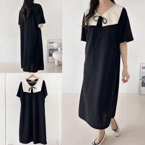 원피스 OPS 여성 빅사이즈 까멜리아리본타이 504U403S 의류