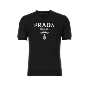 PRADA 블랙 울 티셔츠 UMB272S2121075 F0002
