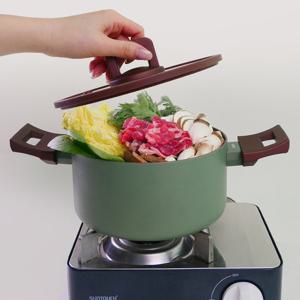 에지리 카라멜로 세라믹 인덕션 양수냄비 24cm 1p