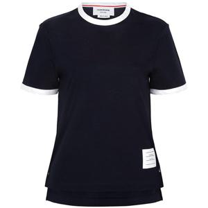 톰브라운 25FW 네이비 RWB 저지 링거 티셔츠 FJS075A 00042 415