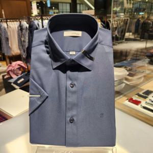 듀퐁셔츠 SE7MM21HS307SDY 구김이 적은 스트레치 반팔 슬림 핏 셔츠(반소매)