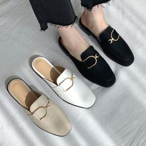 골드 체인 스트랩 여자 블로퍼 데일리 로퍼 뮬