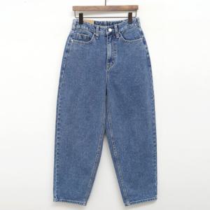 샵앤) 국산 여성 뒷밴딩 편안한 배기핏 데님 청바지 PRO-WPT-4263-블루-z