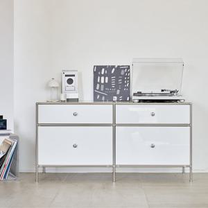 포더홈 무디 미드센츄리 모듈 수납장 4칸 1200