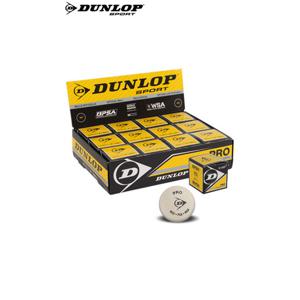 던롭 화이트 스쿼시볼 12개입 유리코트전용 스쿼시공