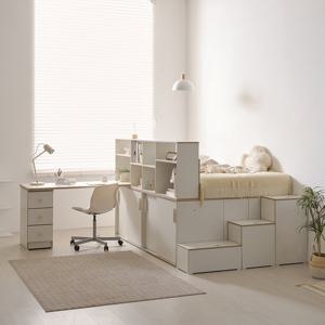 소소숲 체르민 올인원 파티션 슬라이딩 수납침대 SS 1200 책상세트 (A형)