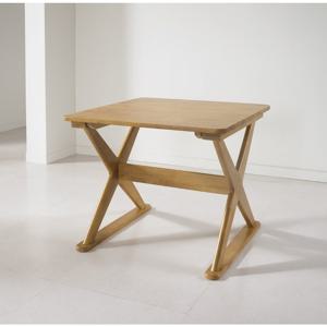 데코라인 스퀘어 고무나무 원목 카페 2인용 식탁 프레임 방문설치 원룸 1인가구