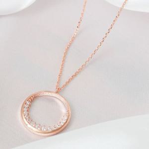 로즈골드 14KGP 큐빅 데일리 베이직 체인 목걸이