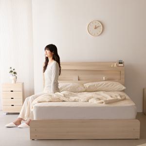 오블리 LED조명 수납침대 프레임 퀸 Q 매트리스제외