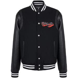 25 FW 발망 로고 패치 버진 울 보머 재킷 BH1TF292WB72 TP432137894