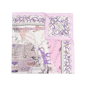 25 FW 페라가모 팔라초 그래픽 프린트 실크 스카프 999186 TP432456464