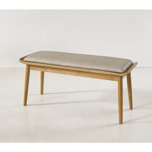 데코라인 라운지 3인 4인용 고무나무 원목 벤치 의자 방문설치