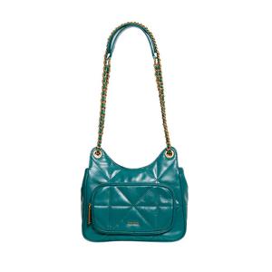 [가이거]퀼팅 레더 체인 투웨이백 - 그린