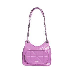 [가이거]퀼팅 레더 체인 투웨이백 - 핑크