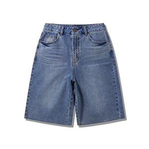 [지프]남여공용) 밑단 데끼 구제 워싱 버뮤다 데님 팬츠 반바지 JQ2DPU852