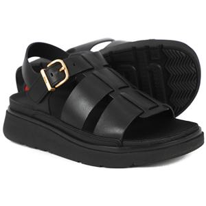 [정품] 핏플랍 여성 젠-FF 레더 올 블랙 피셔맨 샌들 (IZ1-090)