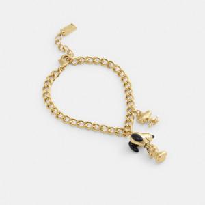 코치 [코치 X 피너츠] 스누피 앤 우드스탁 참 팔찌 CCA50-GD/BK 골드/플레어