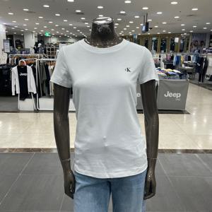 [캘빈클라인]여성 스몰로고 슬림핏 크루넥 반팔 티셔츠47AB804-Y