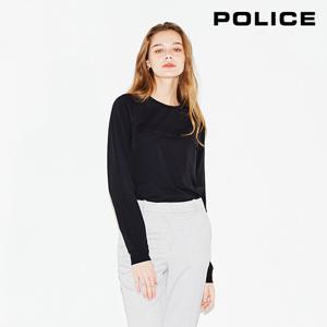 [폴리스]폴리스 여성 엠보 로고 라운드 티셔츠 PCLT115BKW